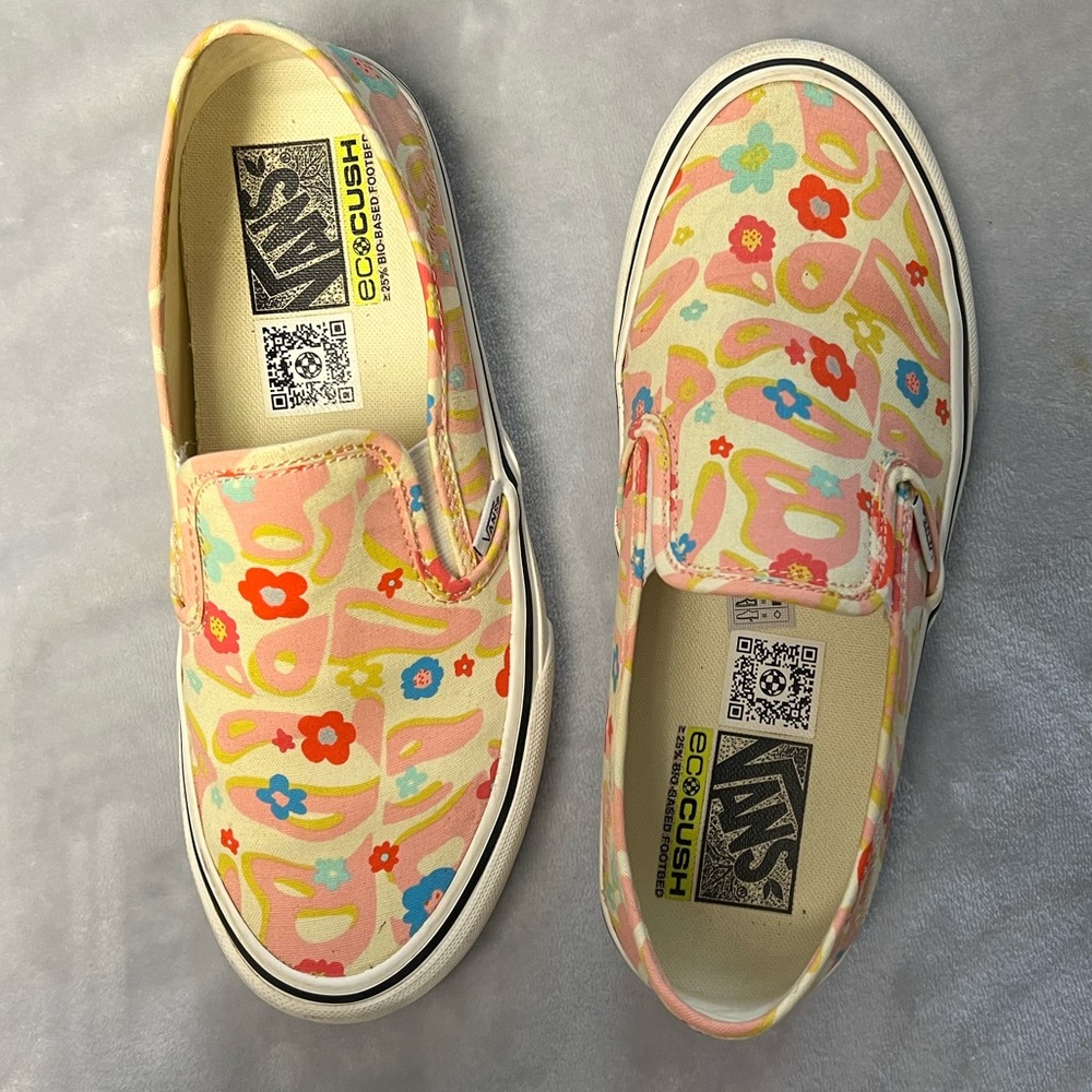 Multicolored vans size 8.5 women’s